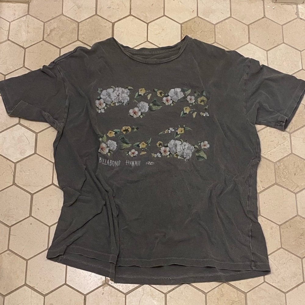 Billabong Grey Graphic tee- Hawaii Surfer tee